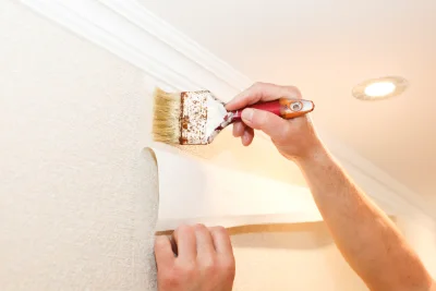 Pose de papier peint à la Capelle-Balaguier — revêtements muraux et toiles de verre